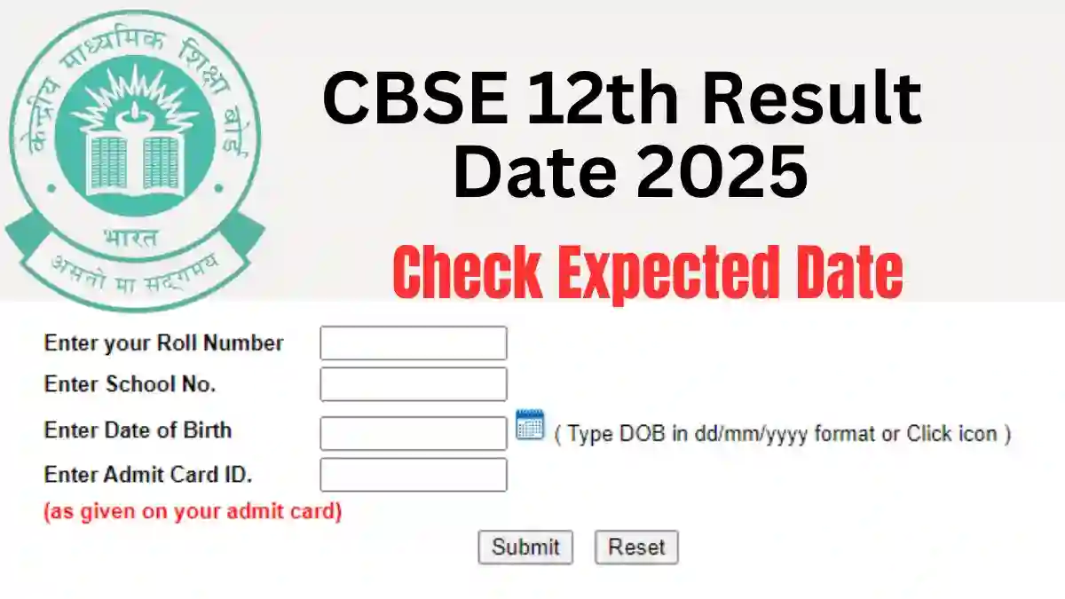 CBSE 12th Result Date 2025