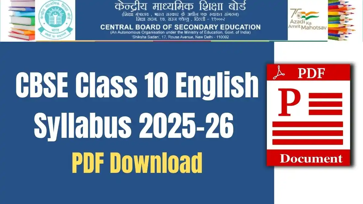 CBSE Class 10 English Syllabus 2025-26