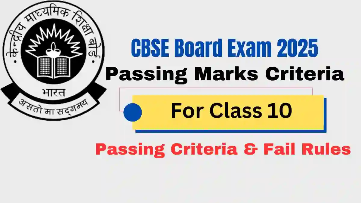 CBSE Class 10 Passing Marks Criteria 2025