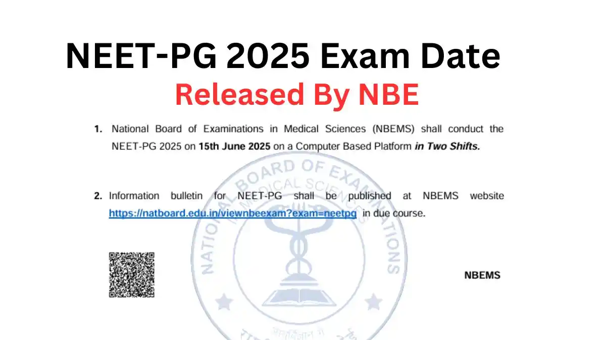 NEET-PG 2025 exam date