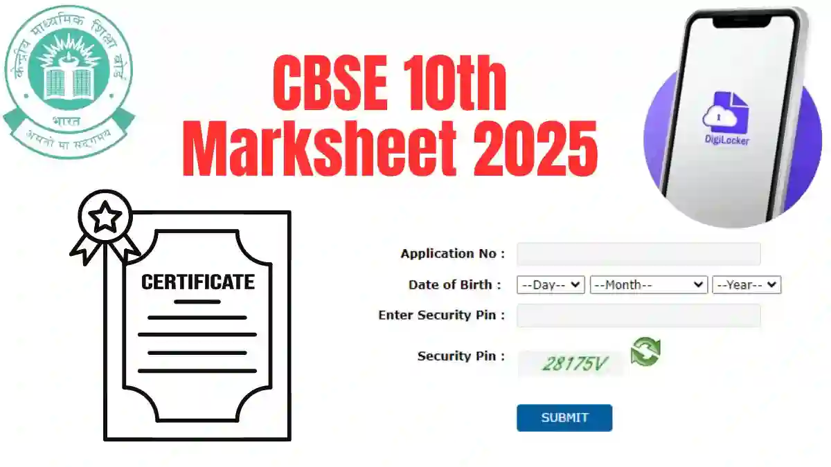 CBSE 10th Marksheet 2025