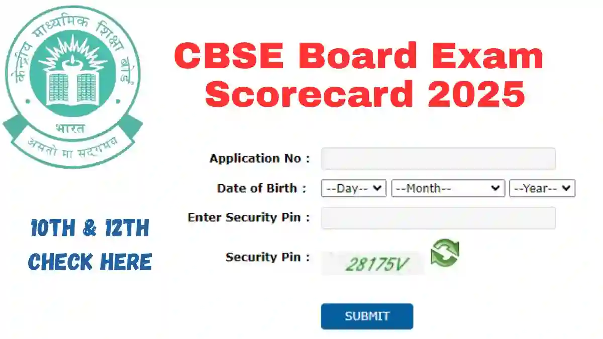 CBSE Board Exam Scorecard 2025