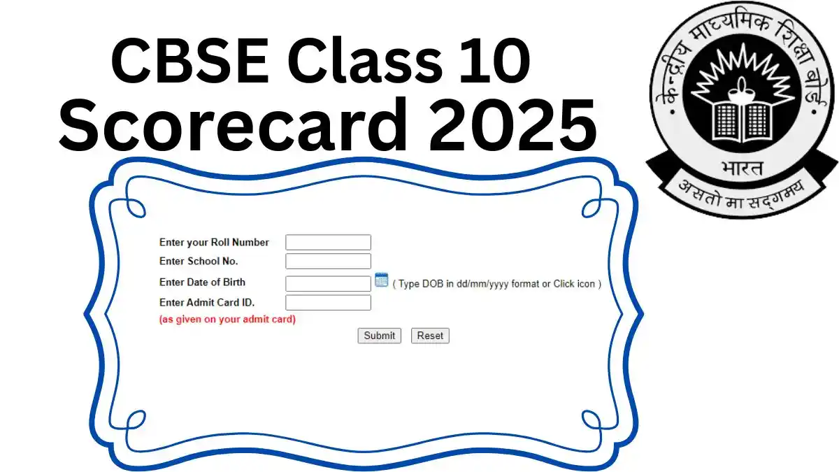 CBSE Class 10 Scorecard 2025