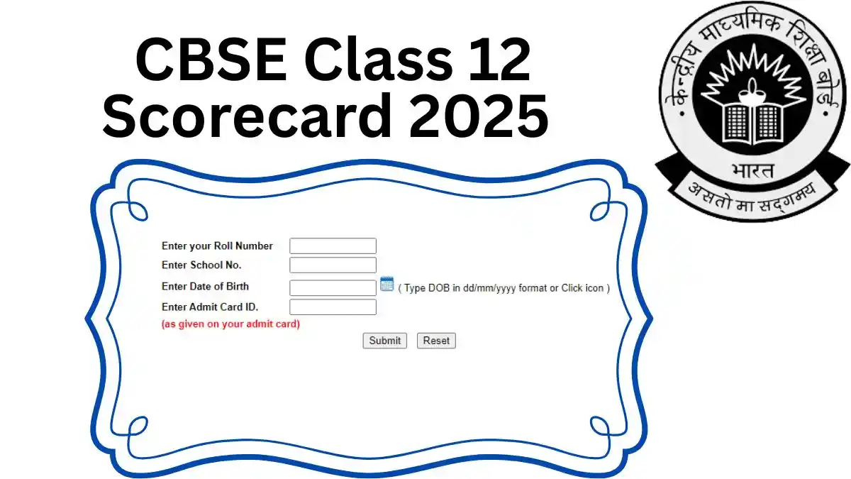 CBSE Class 12 Scorecard 2025