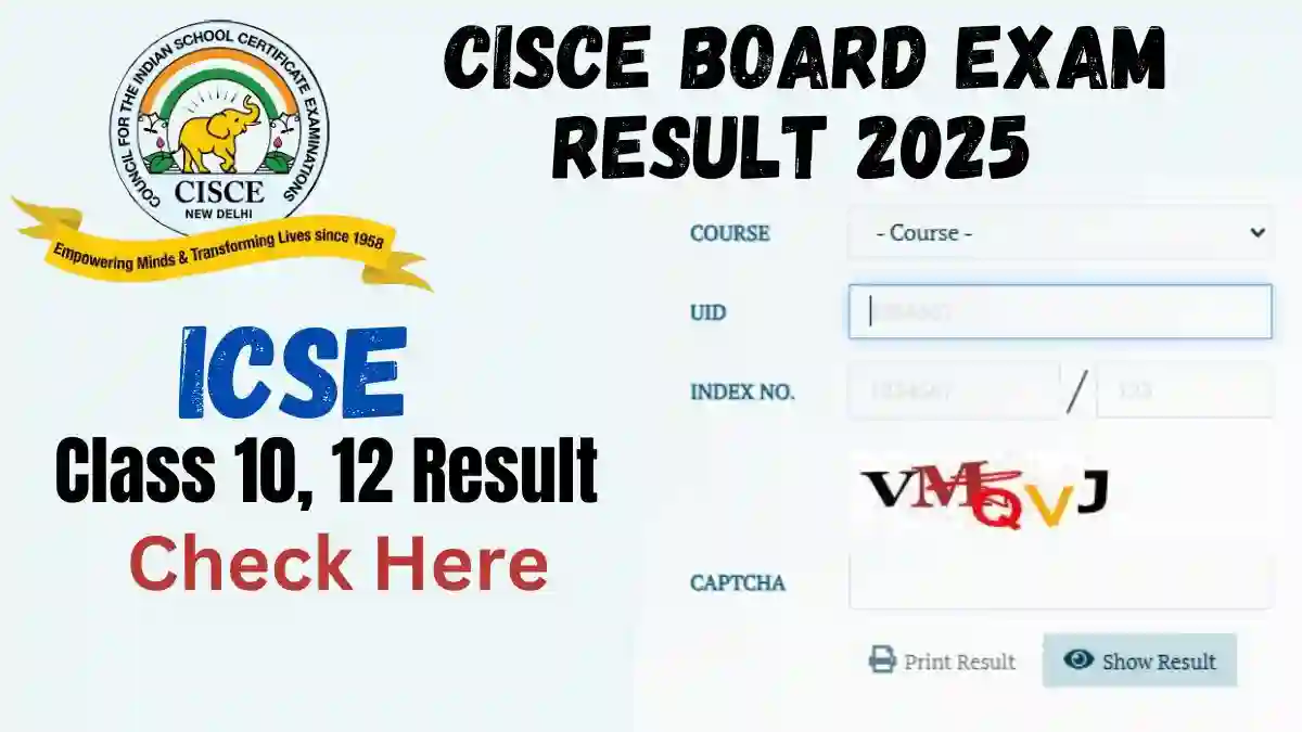 CISCE Board Exam Result 2025
