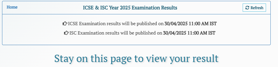 CISCE Board Result Date 2025