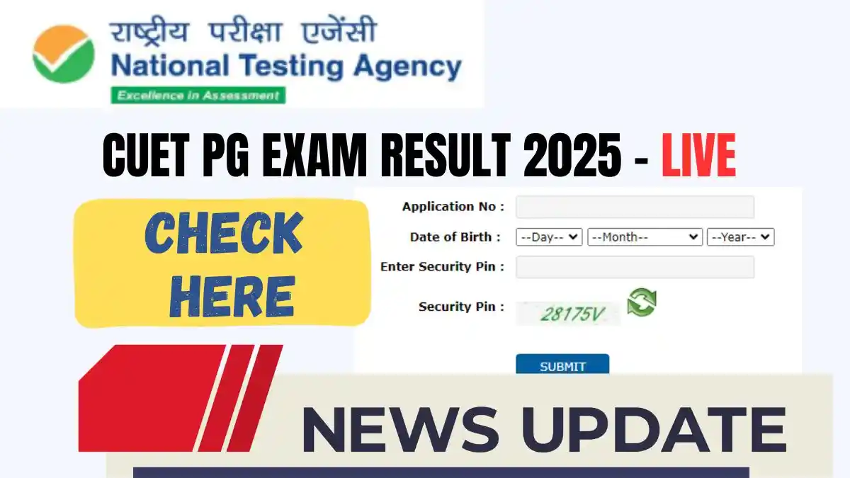 CUET PG Exam Result 2025 Live Updates