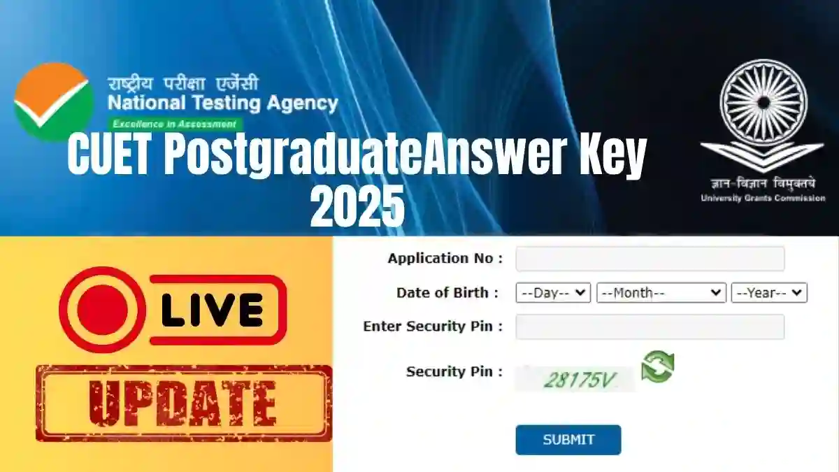 CUET Postgraduate Answer Key 2025