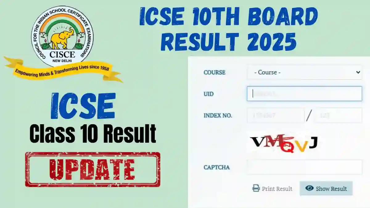 ICSE 10th Board Result 2025