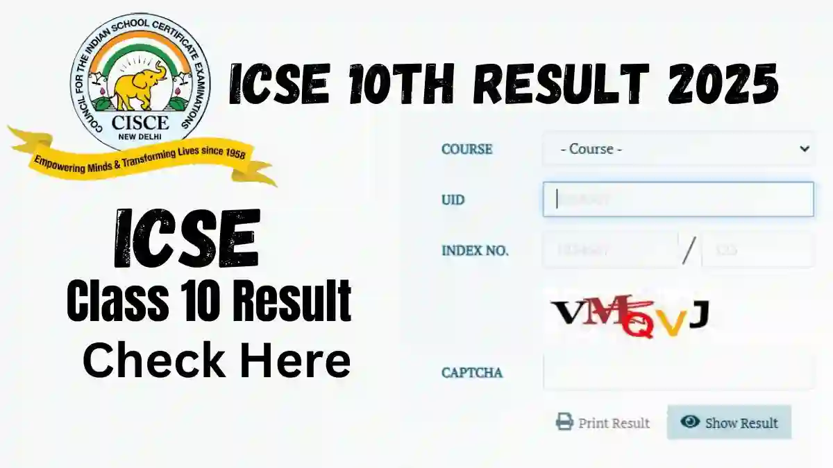 ICSE 10th Result 2025
