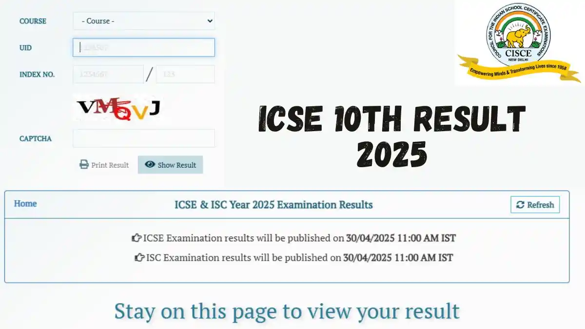 ICSE 10th Result 2025