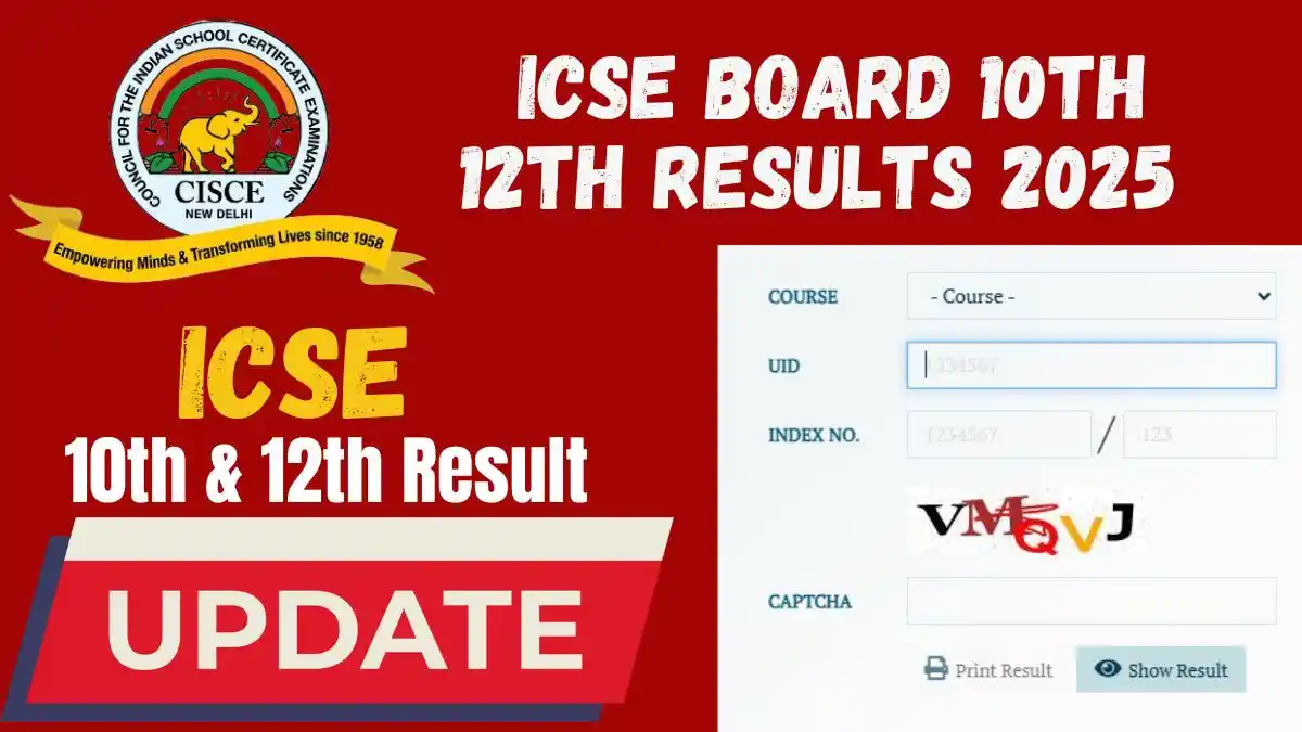 ICSE Board 10th 12th Results 2025