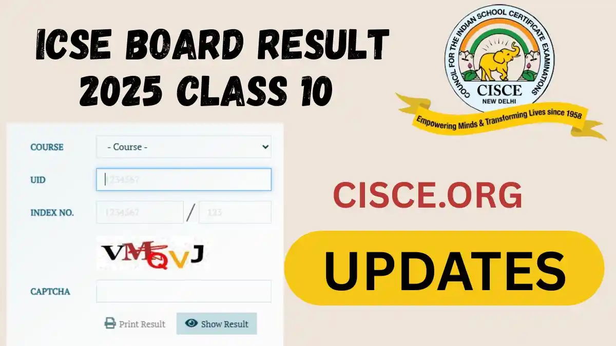 ICSE Board Result 2025 Class 10