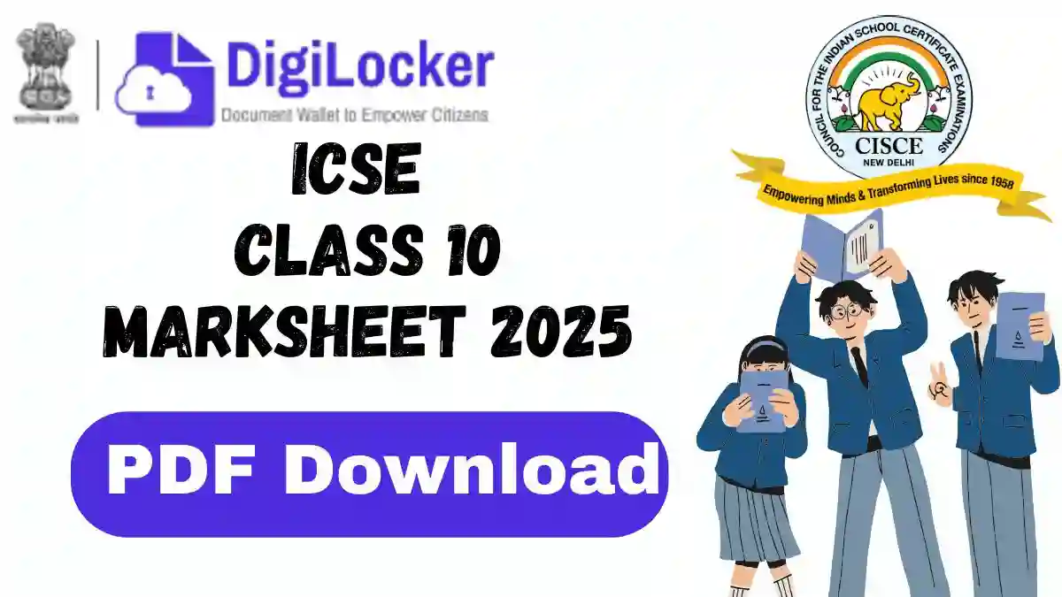 ICSE Class 10 Marksheet 2025