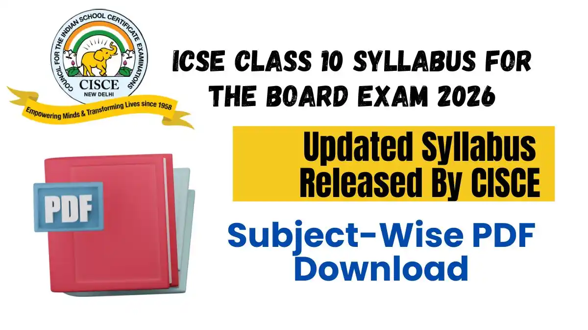 ICSE Class 10 Syllabus for the Board Exam 2026