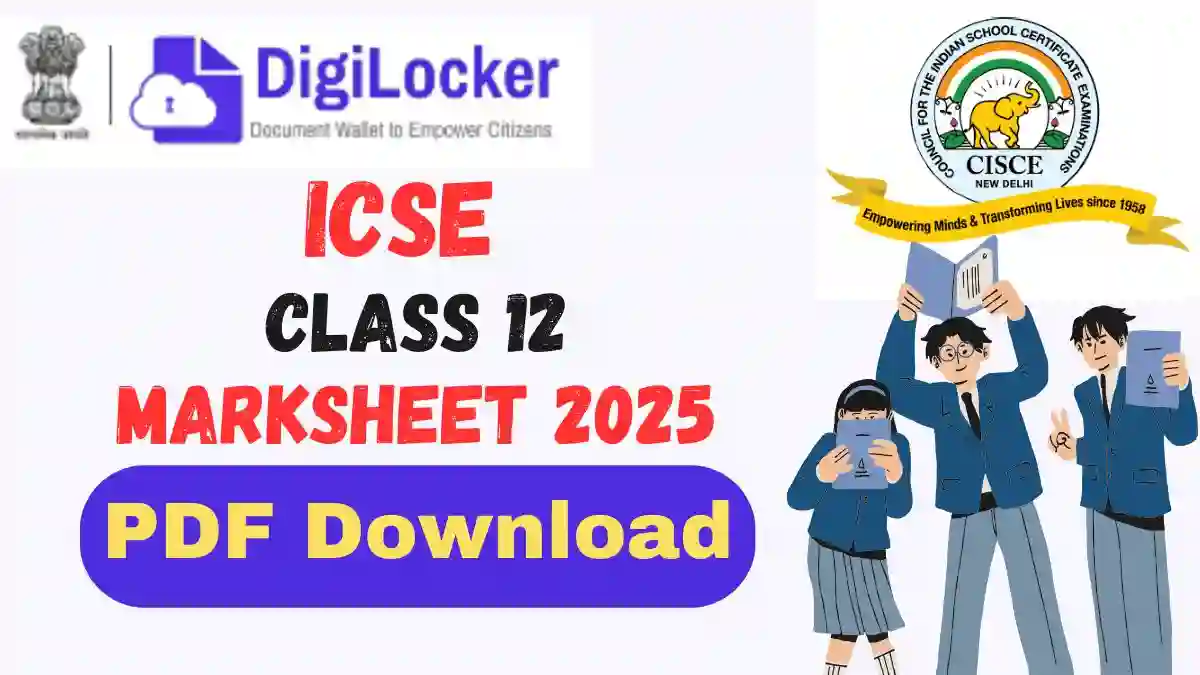 ISC Class 12 Marksheet 2025