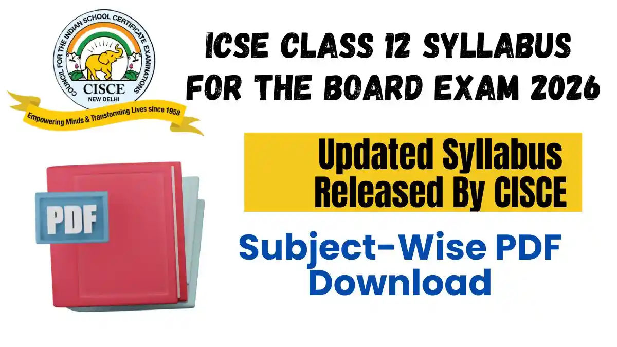 ISC Class 12 Syllabus for the Board Exam 2026