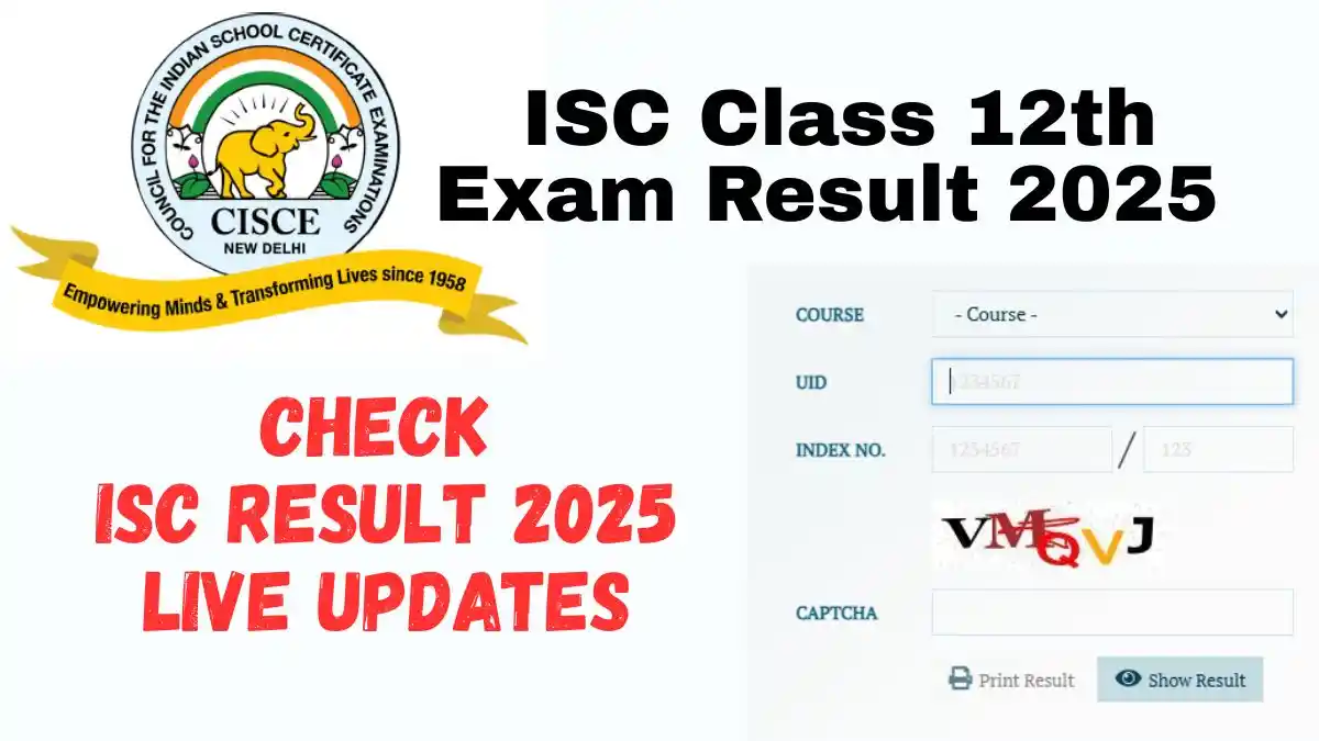 ISC Class 12th Exam Result 2025