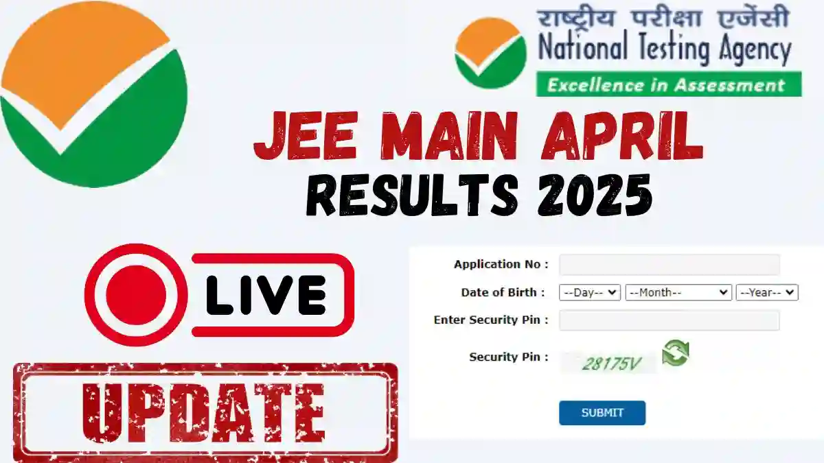 JEE Main April Results 2025