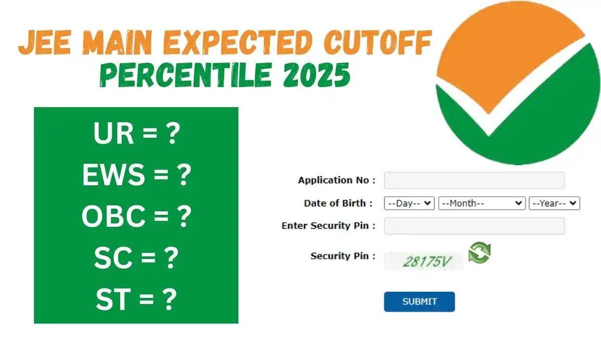 JEE Main Expected Cutoff Percentile 2025
