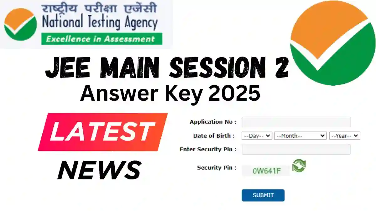 JEE Main Session 2 Answer Key 2025