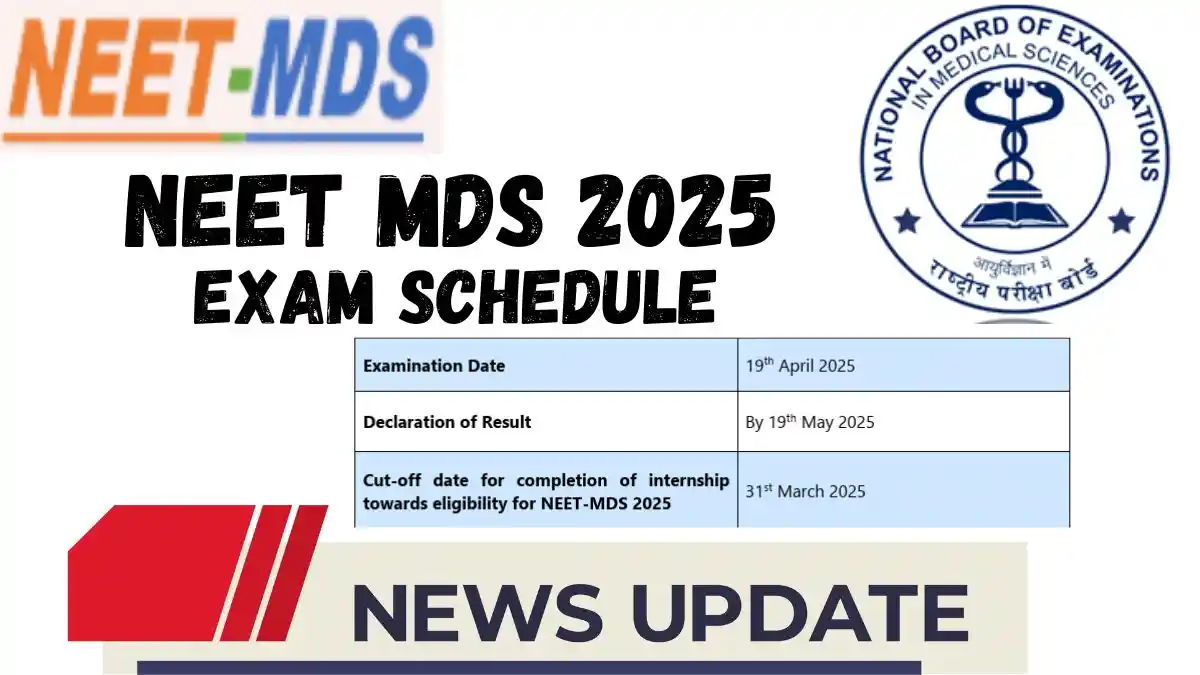 neet mds 2025 exam schedule