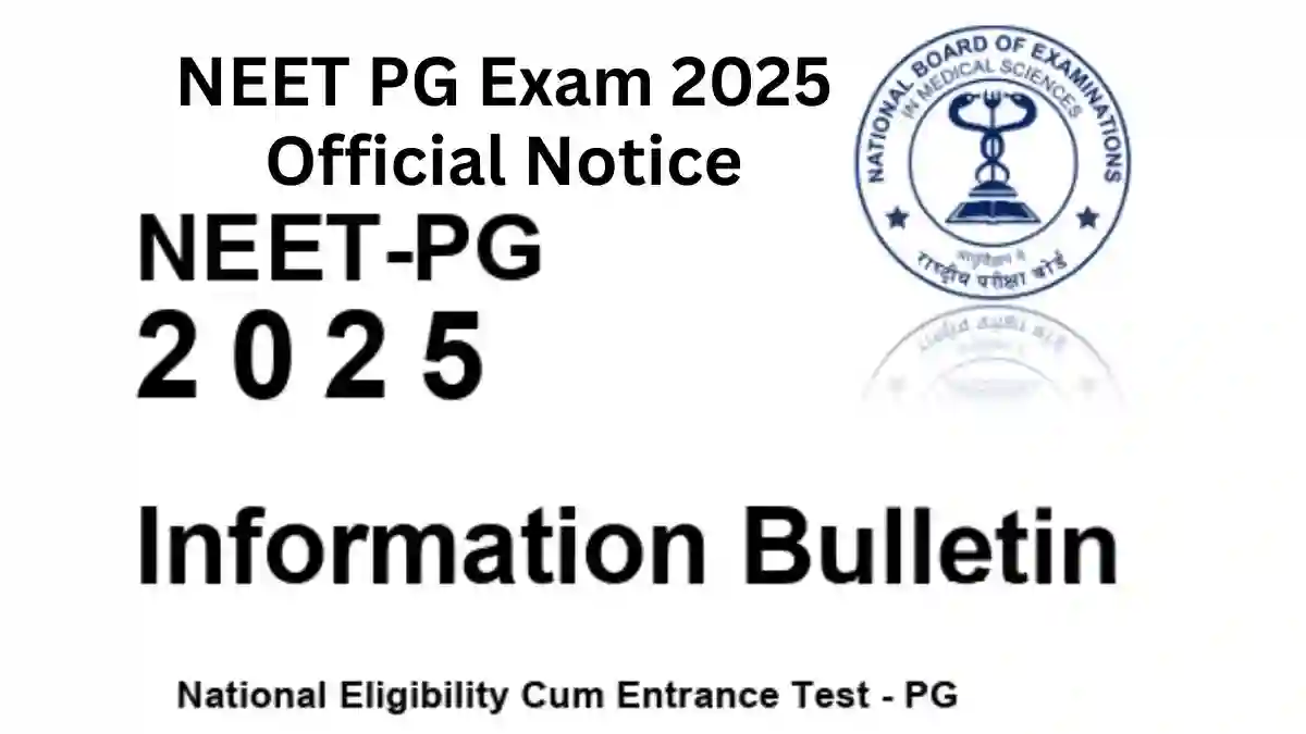 NEET PG Exam 2025 Official Notice