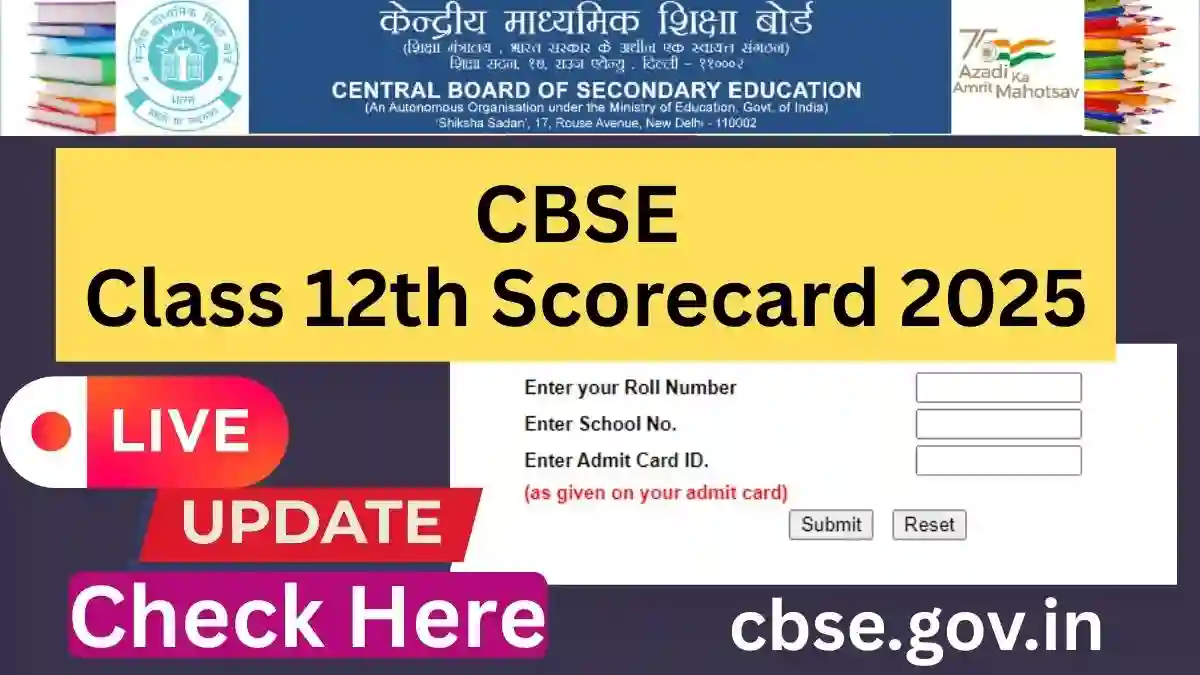 CBSE Class 12th Scorecard 2025