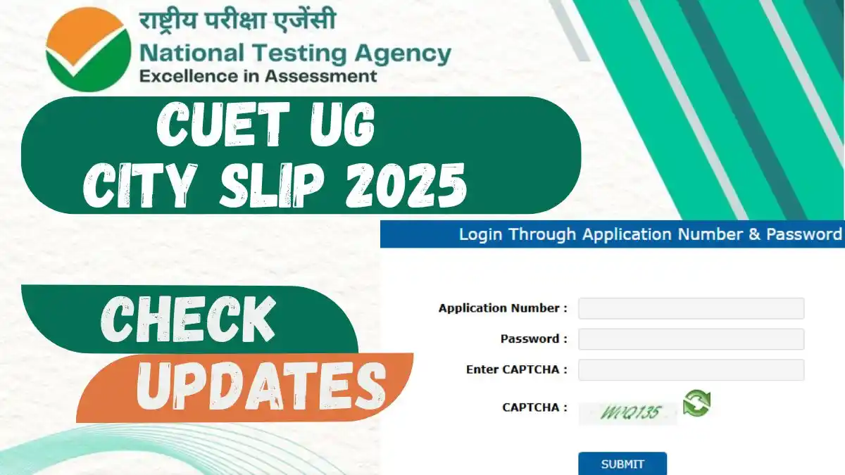 CUET UG City Slip 2025