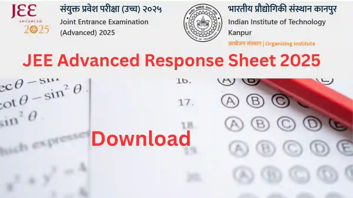 JEE Advanced Response Sheet 2025