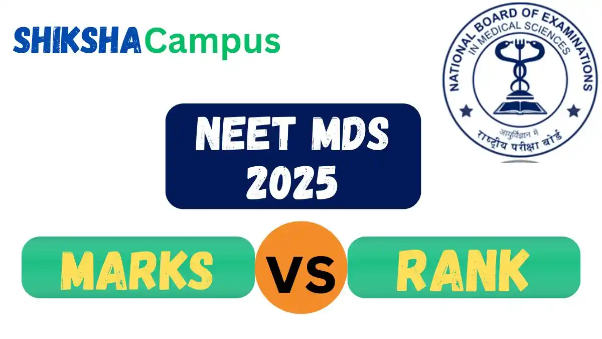 NEET MDS Marks vs Rank 2025