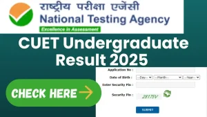 CUET Undergraduate Result 2025