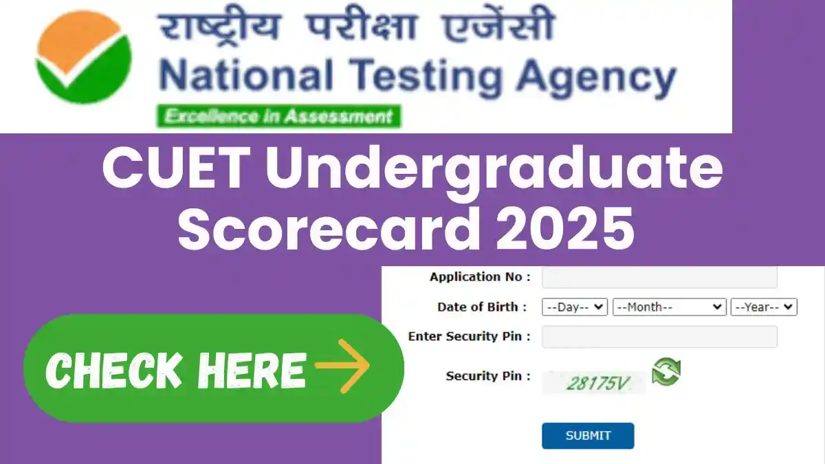 CUET Undergraduate Scorecard 2025