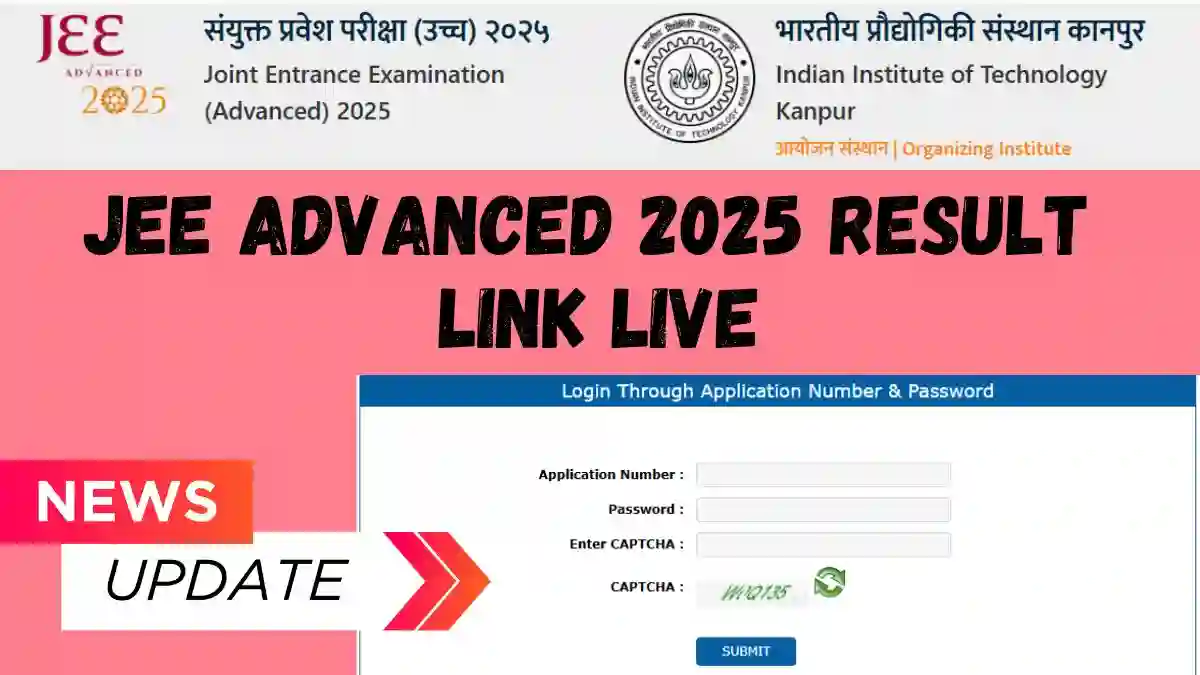 JEE Advanced 2025 Result Live