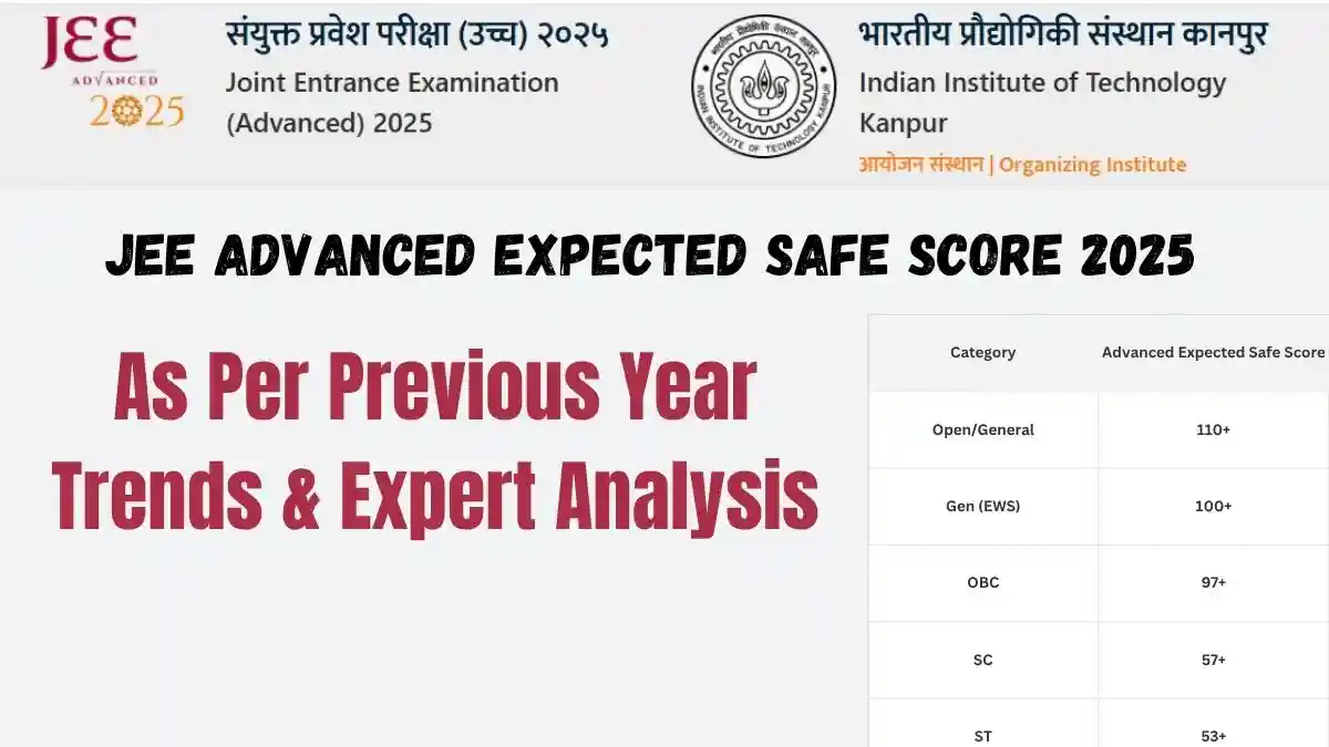 JEE Advanced Expected Safe Score 2025