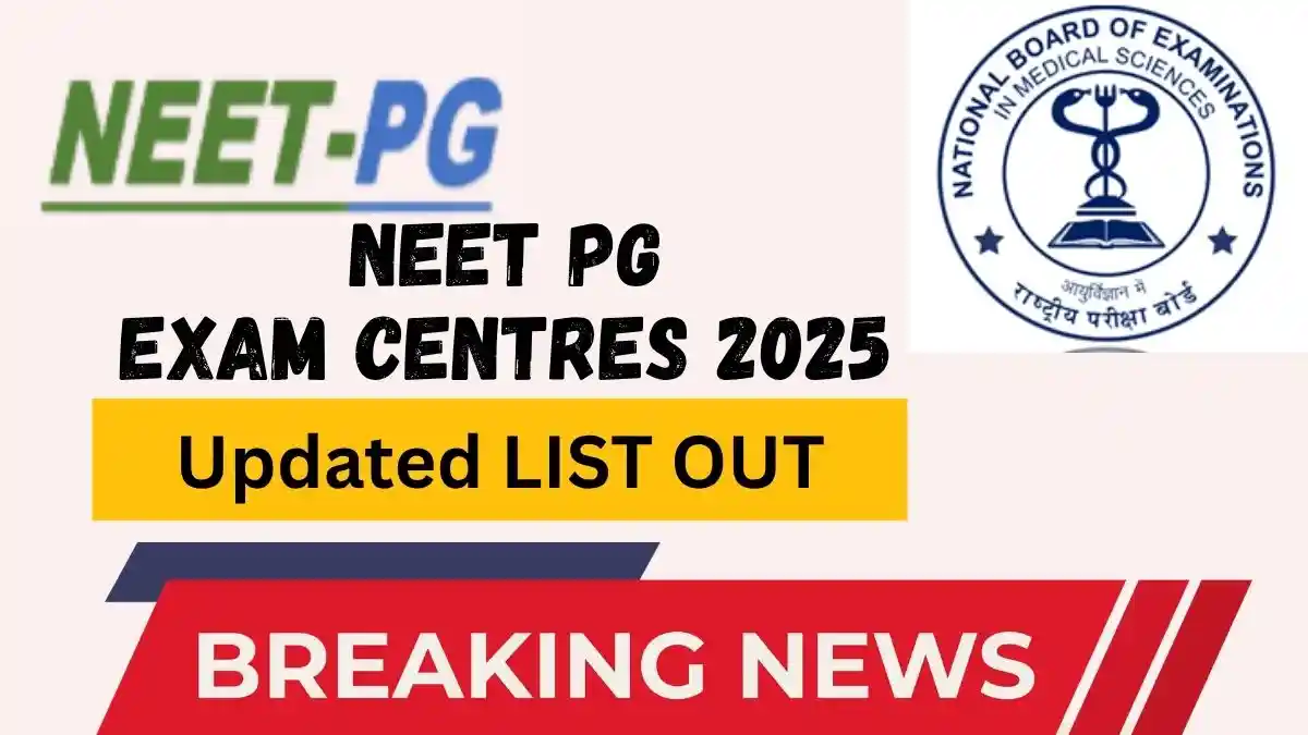 NEET PG Exam Centres 2025