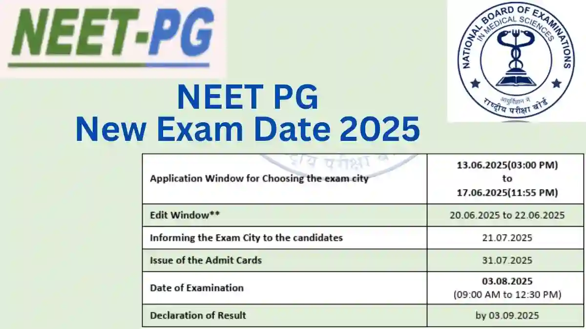 NEET PG New Exam Date 2025