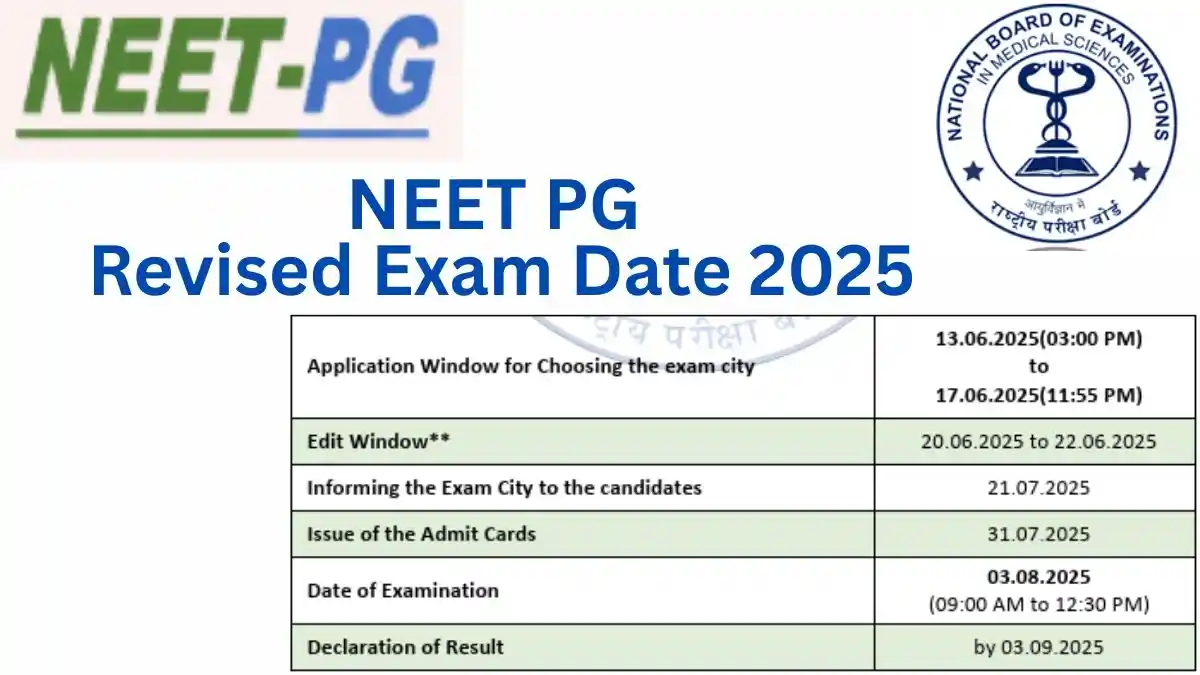 NEET PG Revised Exam Date 2025