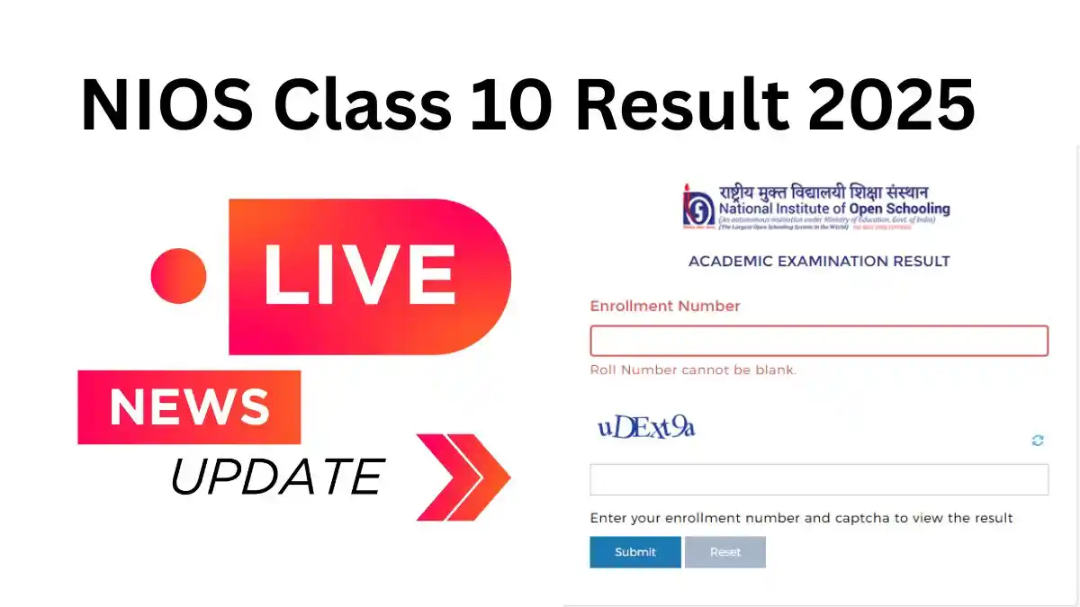 nios class 10 result 2025
