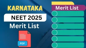 Karnataka NEET Merit List 2025