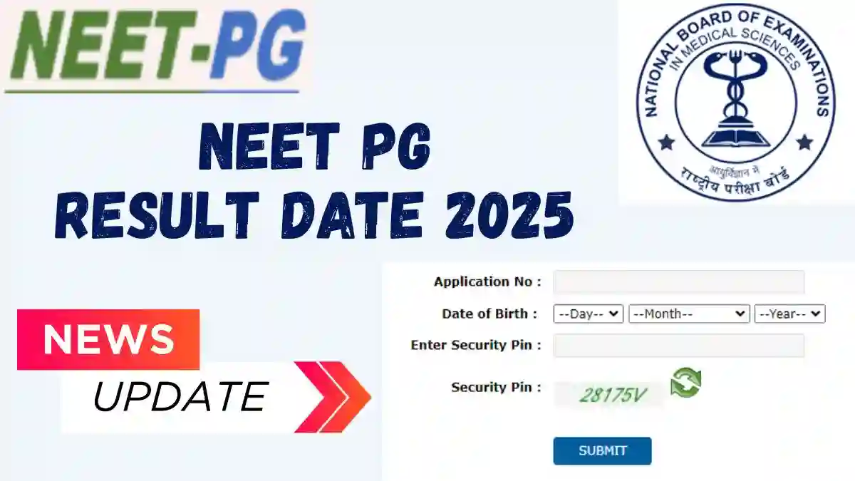 NEET PG Result Date 2025
